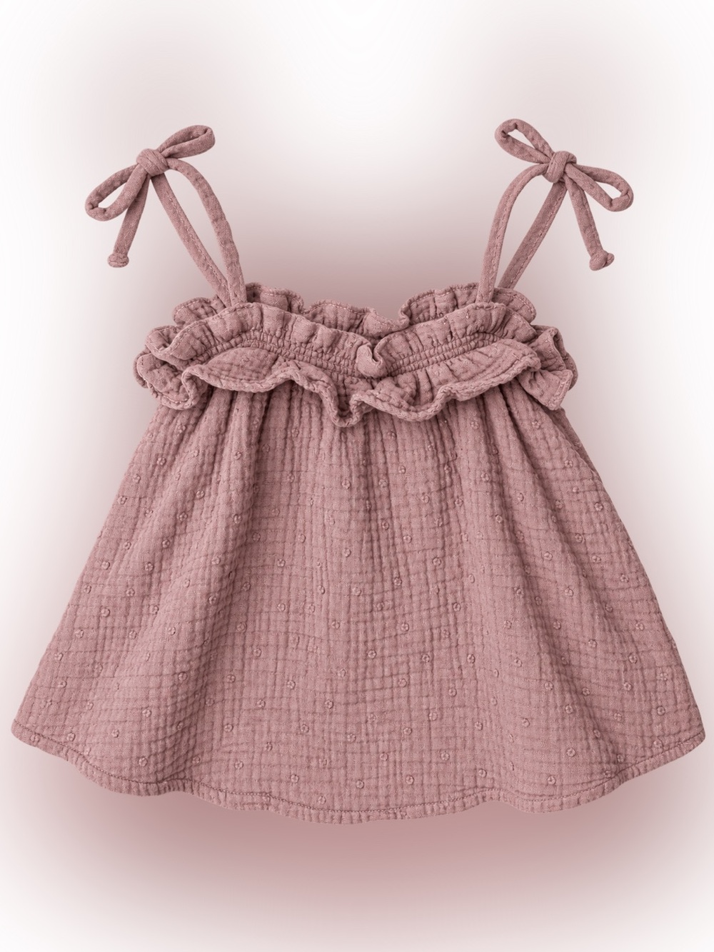 Rylee + Cru Swiss Dot Gauzy Self Tie Top